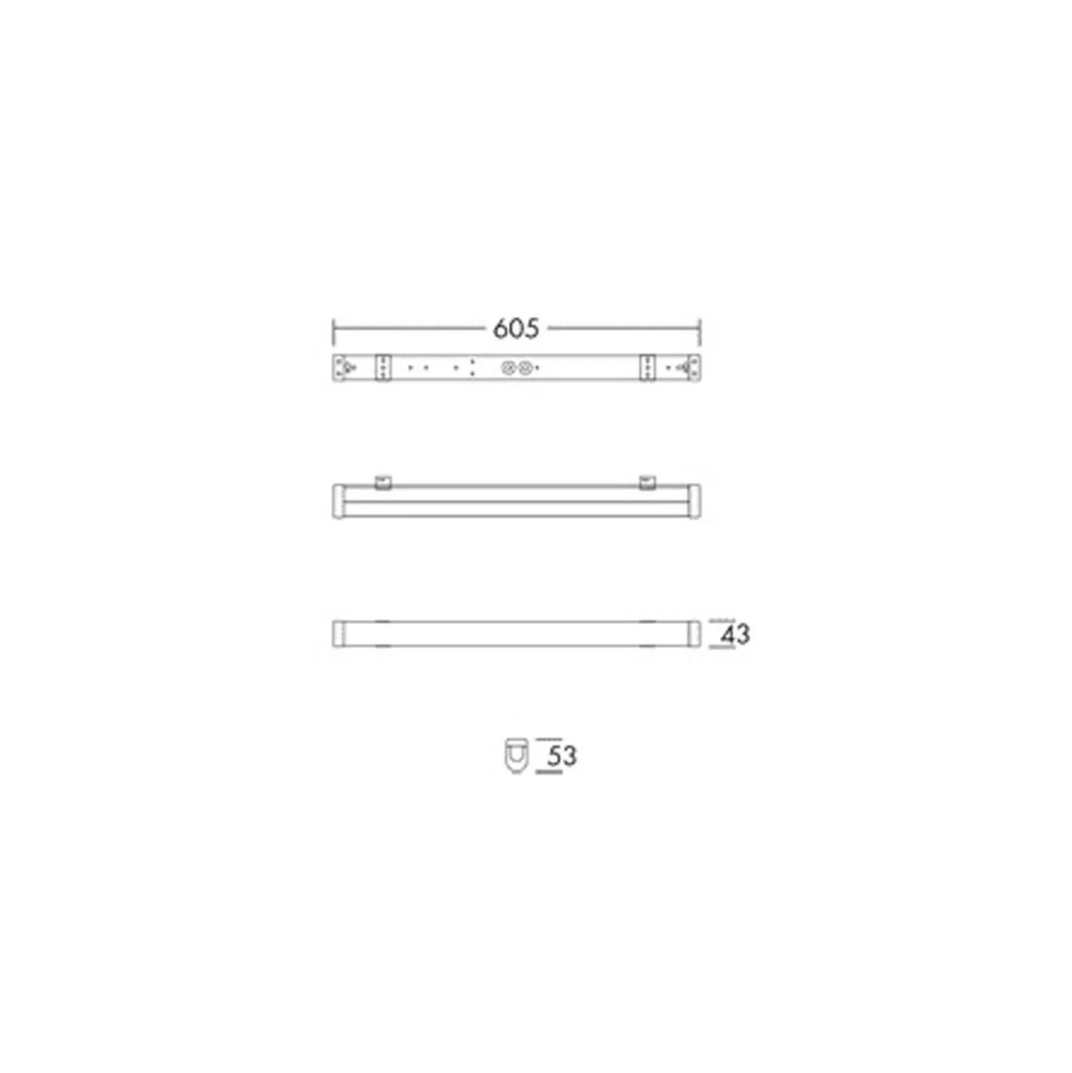 THORNeco LED Allmänbruksarmatur Emma Varioflex 8-16W 1000-2000lm - 830-840 CCT | 60cm