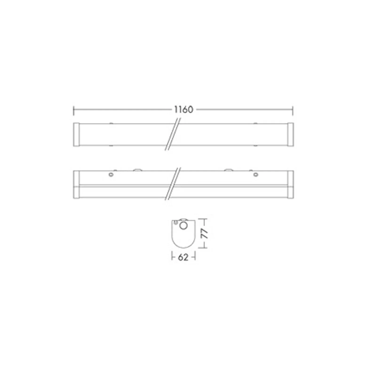 THORNeco LED Allmänbruksarmatur Poppy 24W 2500lm - 840 Kallvit | 120cm - 3 Timmar Nödbelysning