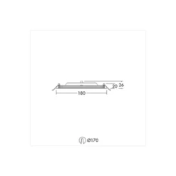 THORNeco LED Downlight ZOE VARIO Aluminium Vit 12W 1000lm - 830-835-840 CCT | Utskärning 170mm - IP44