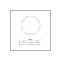 THORNeco LED Plafond LARA VARIOFLEX Vit 20.5W 2200lm - 830-835-840 CCT | 300mm - IP65 - Rörelsesensor, Ljussensor