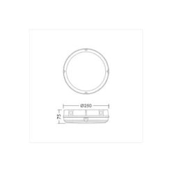THORNeco LED Plafond LARA VARIOFLEX Vit 11.5W 1200lm - 830-840 CCT | 250mm - IP65 - Rörelsesensor, Ljussensor