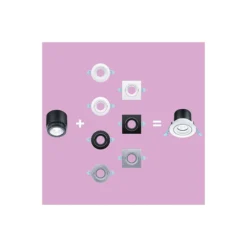 THORNeco LED Spot LILY Svart 9W 900lm 38D - 930 Varm Vit | 82mm - Utskärning 68mm - IP44 - Bästa färgåtergivning - Dimbar