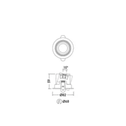 THORNeco LED Spot LILY Svart 9W 900lm 24D - 940 Kallvit | 82mm - Utskärning 68mm - IP44 - Bästa färgåtergivning - Dimbar
