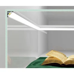 Topmet LED Profil CABI12 E slide - 1m - Complete set - Aluminium raw alu.