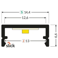 Topmet Led Profil Set Standard BEGTON12 J opal S inox 1000 raw alu