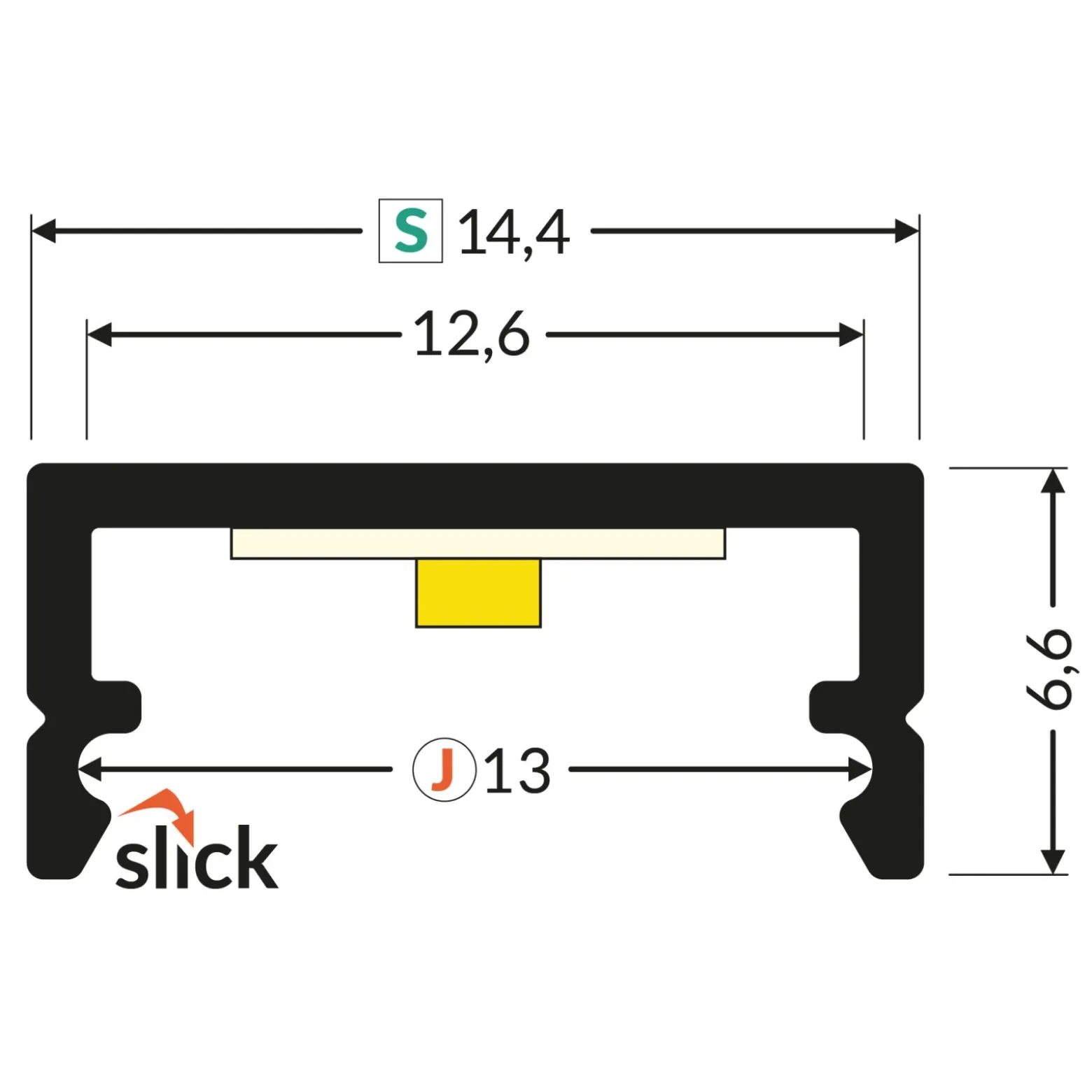 Topmet Led Profil Set Standard BEGTON12 J opal S inox 1000 raw alu