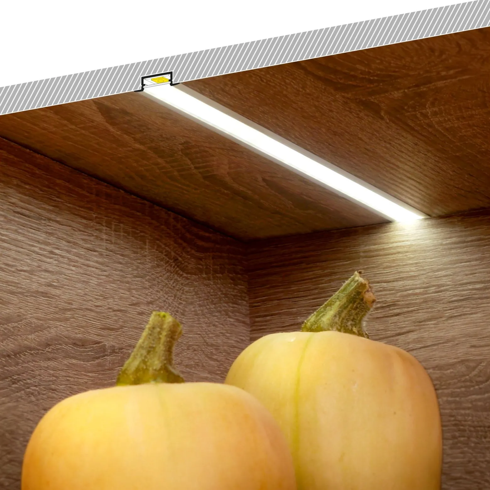 Topmet Led Profil Set Standard BEGTIN12 J opal S inox 1000 raw alu.