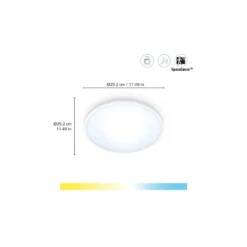 WiZ Smart LED Taklampa SuperSlim Vit 16W 1500lm - 927-965 Justerbar Vit | IP20 - Bästa Färgåtergivning - Wifi Dimbar